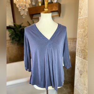 Women's V-Neck Top in Blue